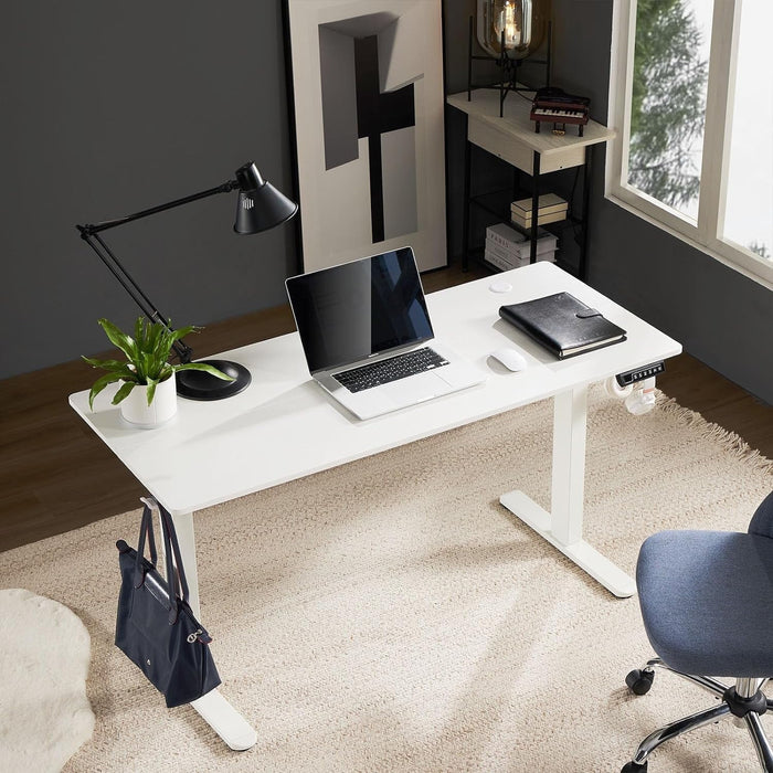Betcozy 40'' Electric Stand up Desk, Adjustable Electric Computer Desk for Home Ofiice, White