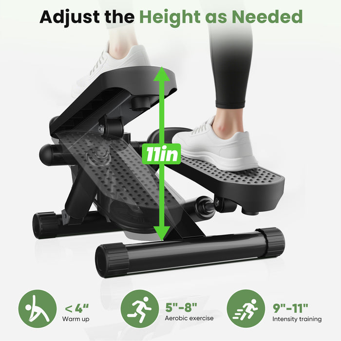 Beddle Mini Stepper with Resistance Bands, Portable Stair Stepper Machine for Body Exercise & Home Workout