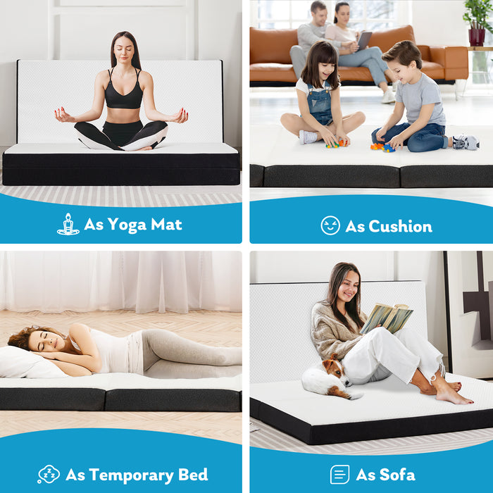 3''Tri-fold mattress Memory Foam Mattress, Twin Size