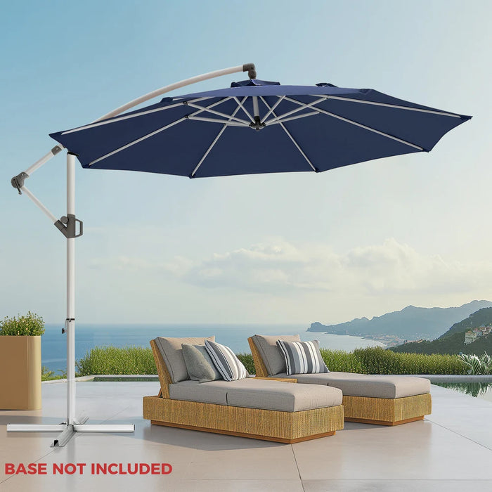 Sybels 10ft Offset Hanging Patio Umbrella, Cantilever Design with Tilt & Crank for Poolside