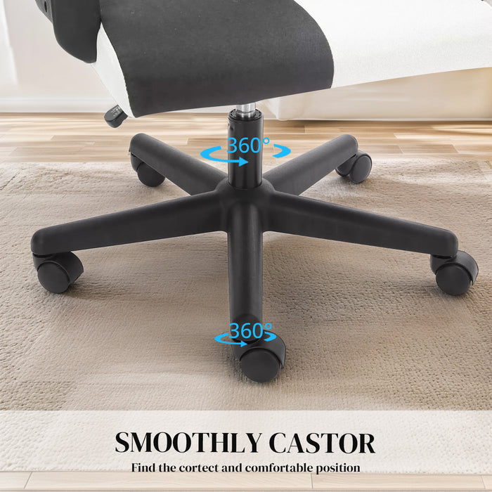 Office Chair, High Back Computer Chair with High-density Foam Support, Ergonomic PU Leather Game Gamer Chairs for Office or Gaming(Gray)