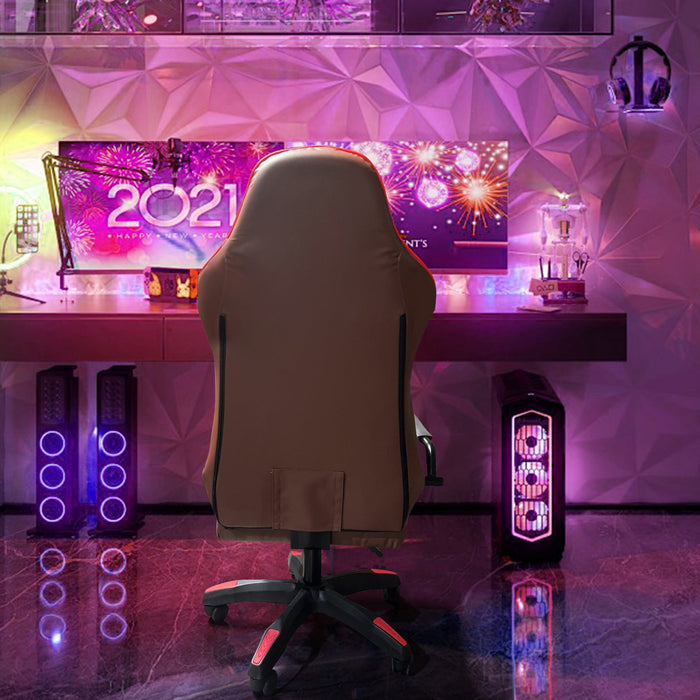 Yangming Gaming Chair Ergonomic Office Chair Desk Chair with Lumbar Support Adjustable Height PU Leather Chair