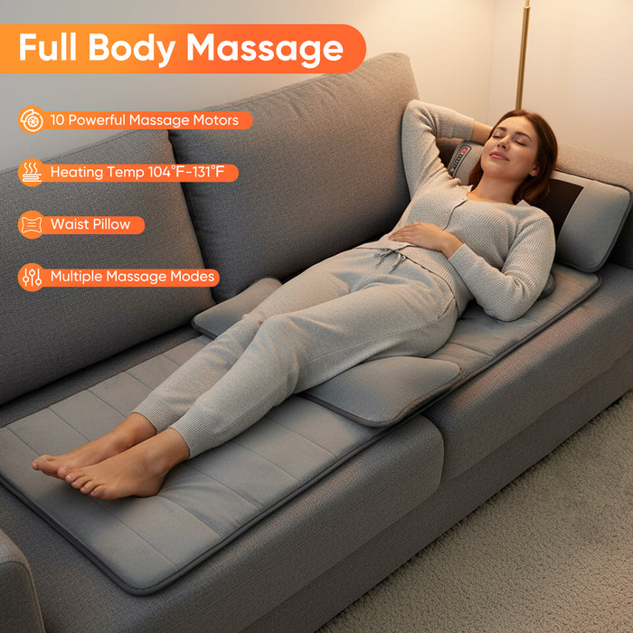 Sybels Premium Heating & Vibration Mat: The Gift of Ultimate Relaxation for Your Parents with 10 Massage Nodes and 9 Intensity Levels.