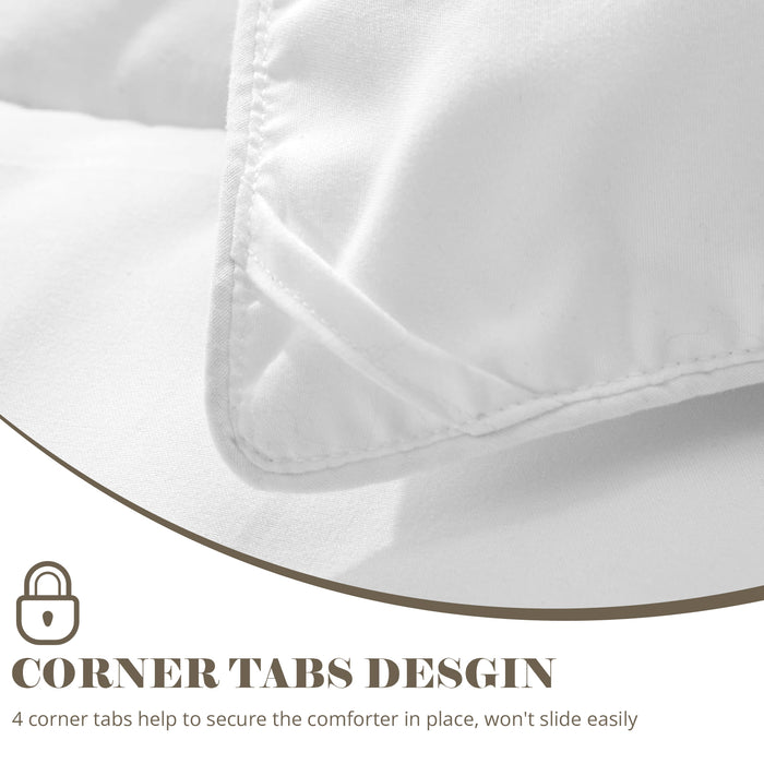 Bigleap Comforter and Duvet Insert Queen Size - All Season Down Alternative Comforters Hotel Blanket with Corner Tabs,88" x 88"