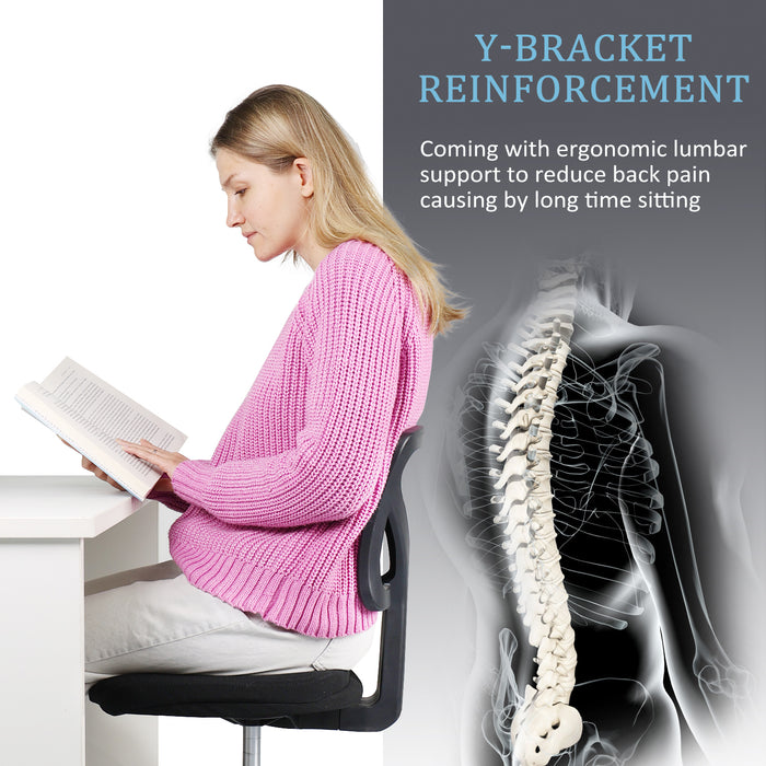 wOod-it Home Office Chair Mesh Armless Computer Desk Chair Ergonomic Computer Desk Task Rolling Swivel Chair Adjustable Modern Chair with Lumbar Support
