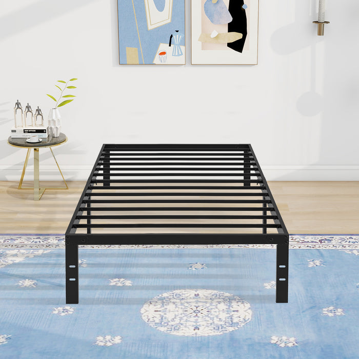 Simenmax Twin Bed Frame Classic Metal High Platform Bedframes
