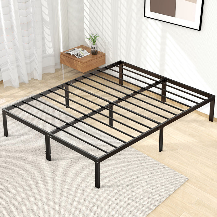 Blorly Full Size Metal Platform Bed Frame,Noise Free,No Spring Needed,Easy Assembly,Solid and Practice,Black