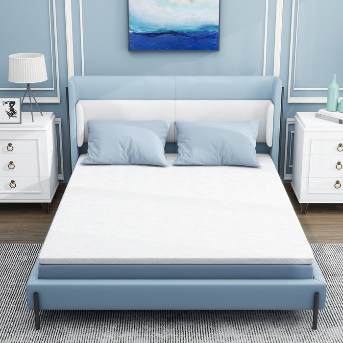 Yangming 3 Inch King Memory Foam Mattress Topper, Bed Topper with Mattress Cover, Cooling Gel Bed Mattress Pad for Back Pain