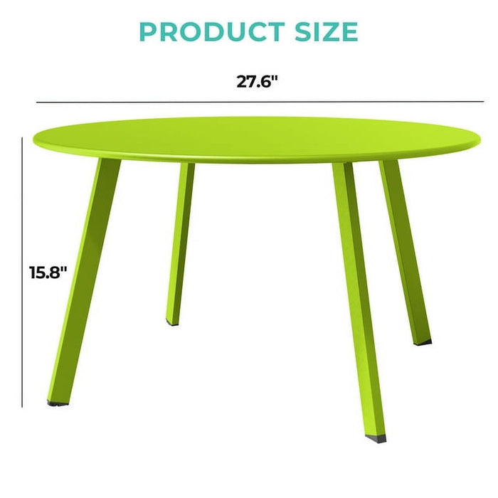 Patio Coffee Table, Round Patio Side Table, Coffee Table, Modern, Stylish, Living Room, Outdoor, Home Decor, Versatile, Green