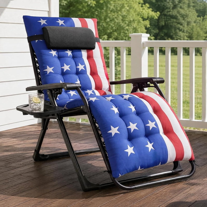 Nextay Zero Gravity Chair with Cushion, Star Spangled