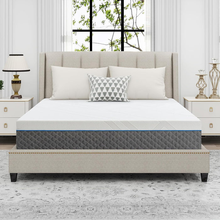 Beddle Mattress,Cooling Memory Foam Mattress in a Box Medium Firm for Pressure Relief
