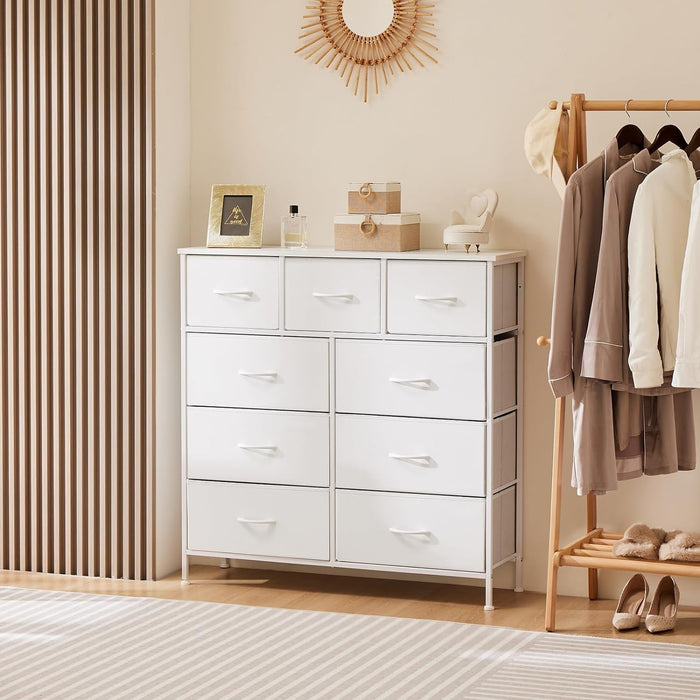 Betcozy 9-Drawer Dresser, Ideal Master Bedroom Storage & All-Purpose Wardrobe Organizer, White