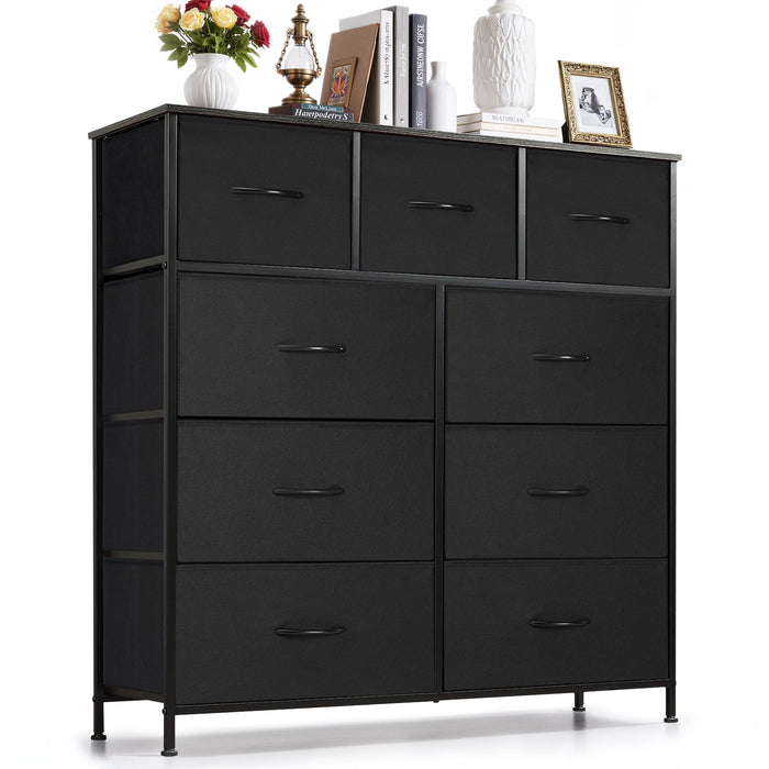 Betcozy 9-Drawer Dresser, Ideal Master Bedroom Storage & All-Purpose Wardrobe Organizer, Black