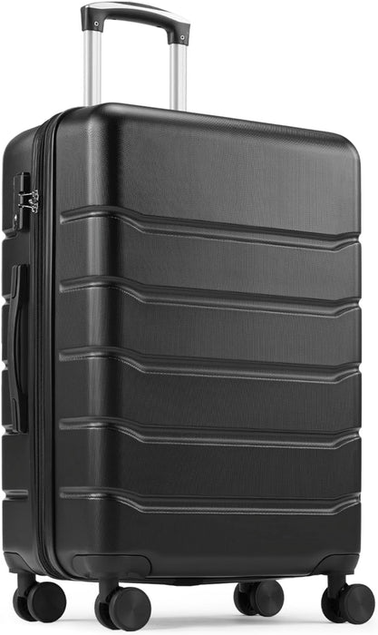 Taoset 28 Inch Luggage Suitcase with TSA Lock, Lightweight Hardside Rolling Suitcase with Spinner Wheels, Expandable Lightweight Luggage, Black