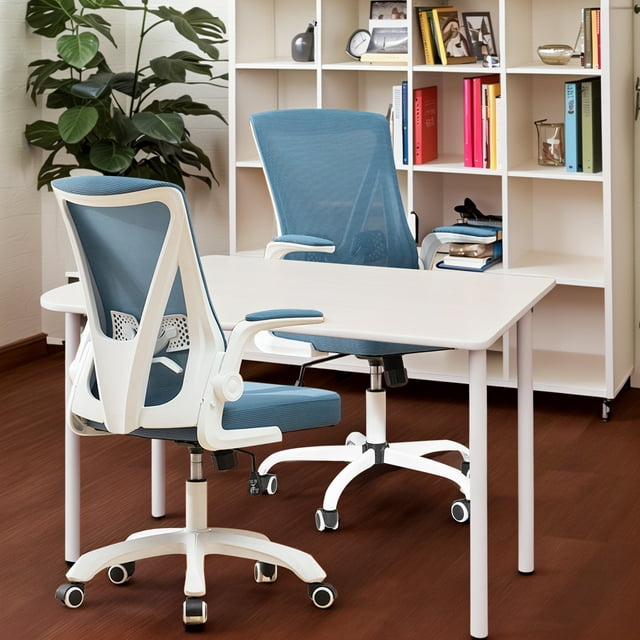 Mesh Office Chair Desk Chair Computer Chair Ergonomic Adjustable Stool Back Support Modern Executive Rolling Swivel Chair for Women & Men, Blue