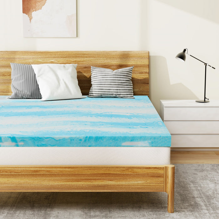 Beddle Mattress Topper,Cooling Gel-Infused Memory Foam Mattress Topper