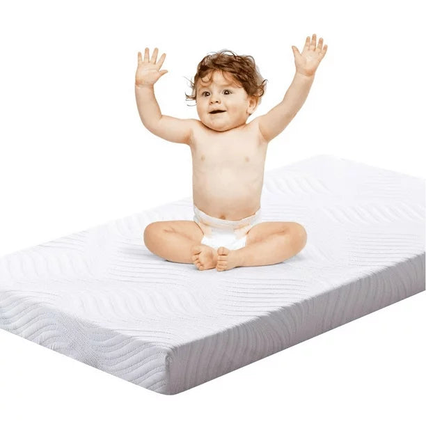 4 Inch Premium Foam Crib & Toddler Mattress-Full Size, GREENGUARD Gold Certified, Water-Resistant and Removable Cover