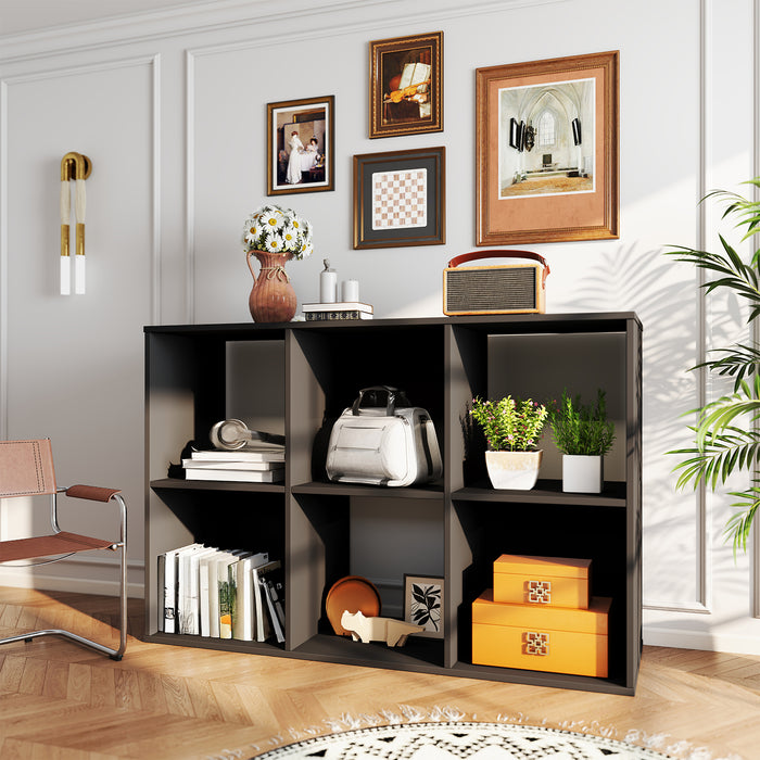 Sybels Cube Storage Shelf, 8-Cube Bookshelf with Removable Dividers，a Versatile Organizer , suitable for living rooms, home offices, and bedrooms, Black