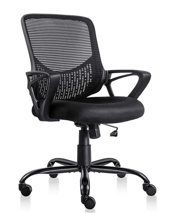 Bigleap Office Chair, Ergonomic Computer Chair, Mesh Desk Chairs with Comfy Lumbar Support and Armrest for Home, Bedroom, Study, Student, Adults, Black