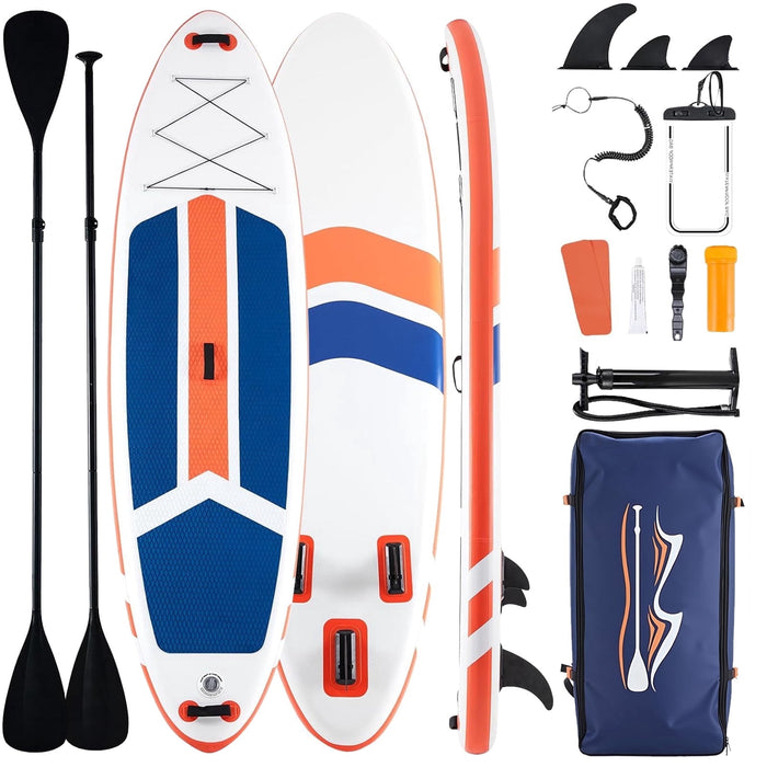 Taoset Paddle Board, Inflatable Stand Up Paddleboard Ultra-Light for Adults, Beginners and Experienced Surfers, Non-Slip, Premium SUP Paddleboard Accessories, Orange