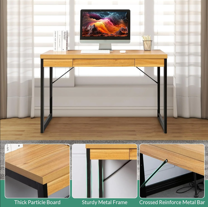 Updated Electric Standing Desk, 63 x 24'' Adjustable Height Electric Standing Computer Desk, Ergonomic Workstation with 3 Memory Controller, Bamboo Texture, Oak