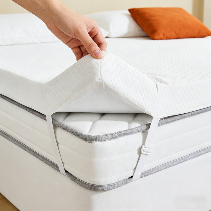 Nextay Full Size Memory Foam Mattress Topper with Cooling Cover, 2 Inch Firm & Supportive Bed Topper for Back Pain Relief, CertiPUR US Certified
