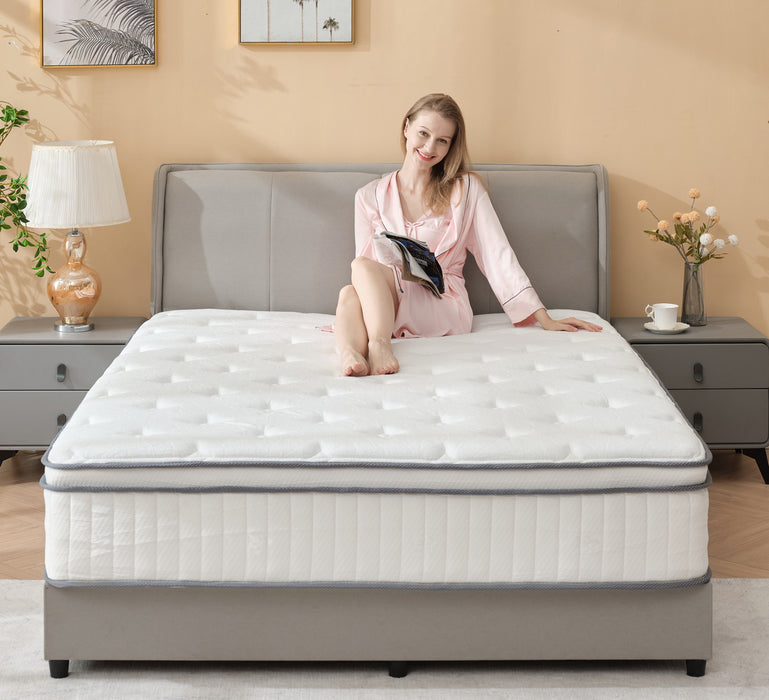 14" Memory Foam Mattress Bed in a Box,with Green Tea Cooling Gel, Made in USA