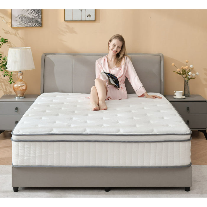 12INCHES Hybrid Memory Foam Mattress, Bed in a Box Medium Firm