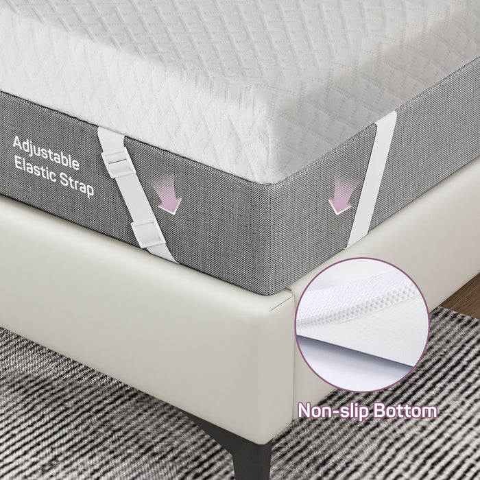 SIMENMAX 2 Inch Full Memory Foam Mattress Topper, Bed Topper with Mattress Cover, Bed Mattress Pad for Back Pain