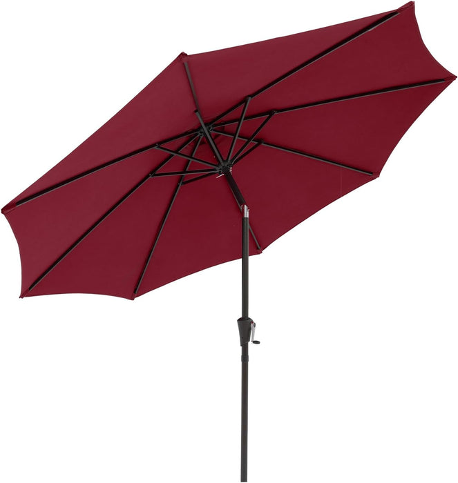 Dozzle 9 ft Patio Umbrella with Tilt & Crank, 8-Rib Outdoor Market Umbrella for Table, Red (No ratings yet)