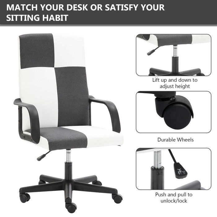 Office Chair, High Back Ergonomic Computer Chair for Big and Tall People, Adjustable Home Office Study Chair with Armrests and Rolling Wheels