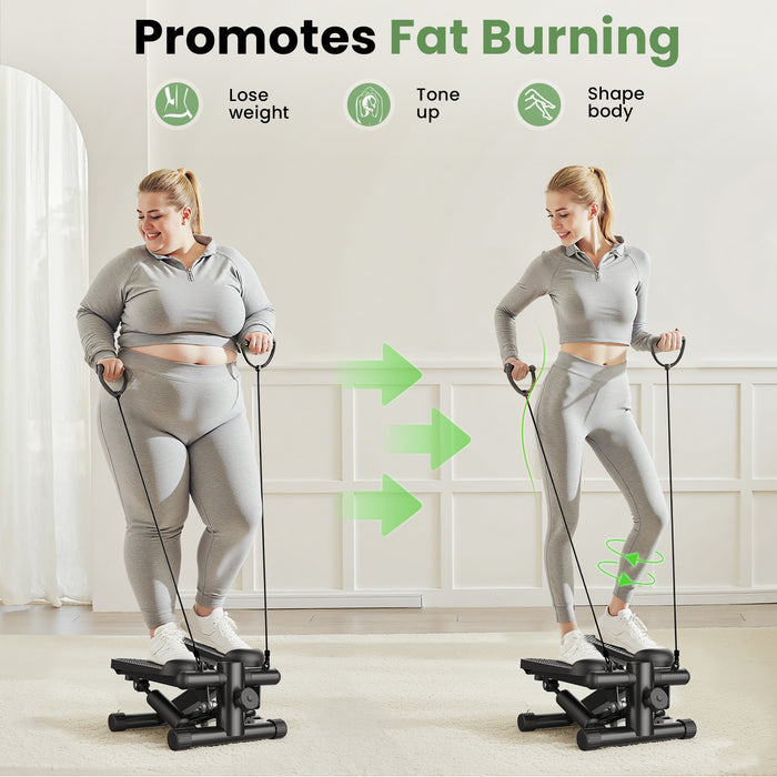 Beddle Mini Stepper with Resistance Bands, Portable Stair Stepper Machine for Body Exercise & Home Workout