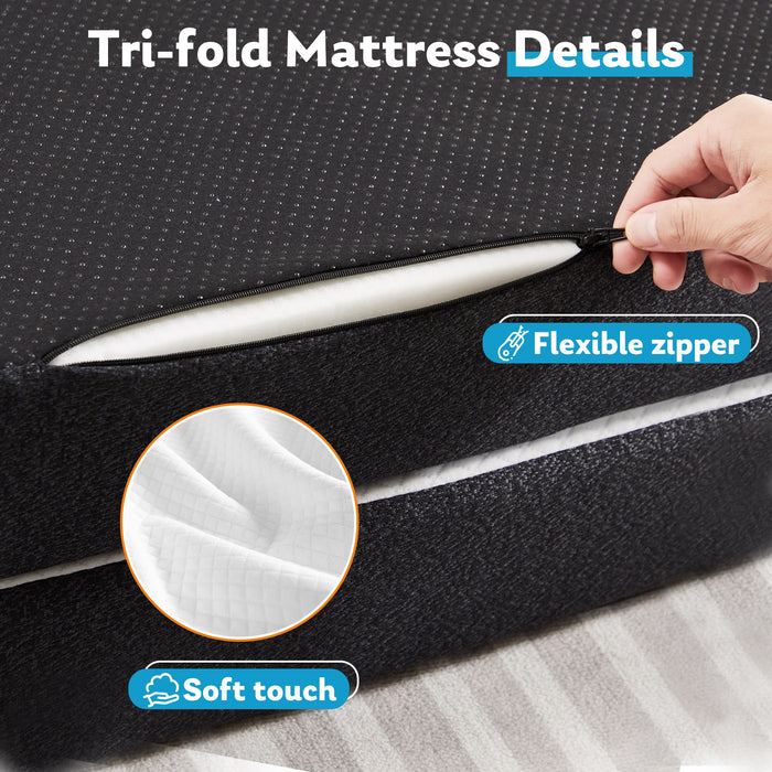 3''Tri-fold mattress Memory Foam Mattress, Twin Size