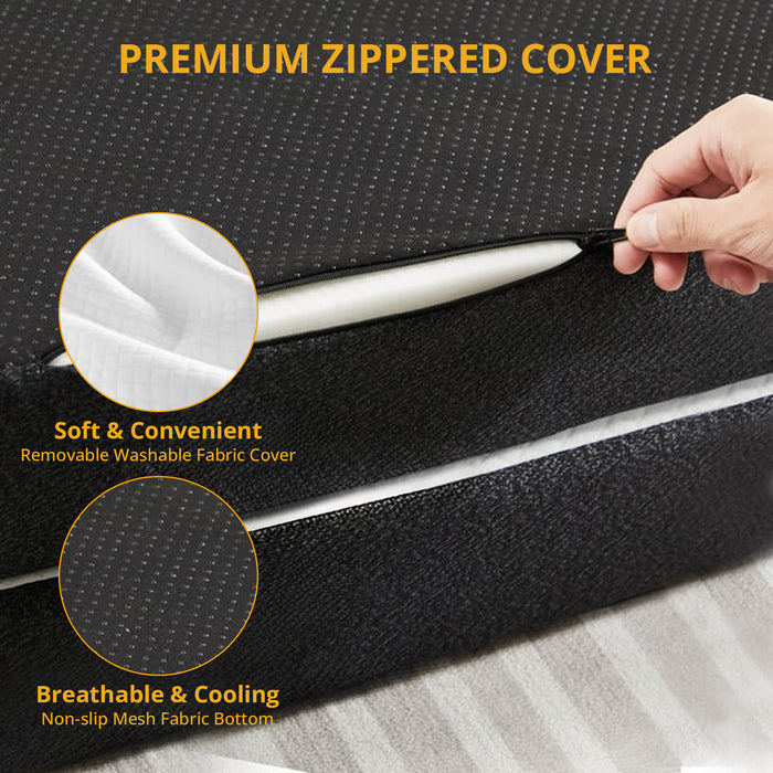 Beddle Folding Memory Foam Mattress with Cover,Tri-fold Portable Mattress Topper for Guest Bed,Camping