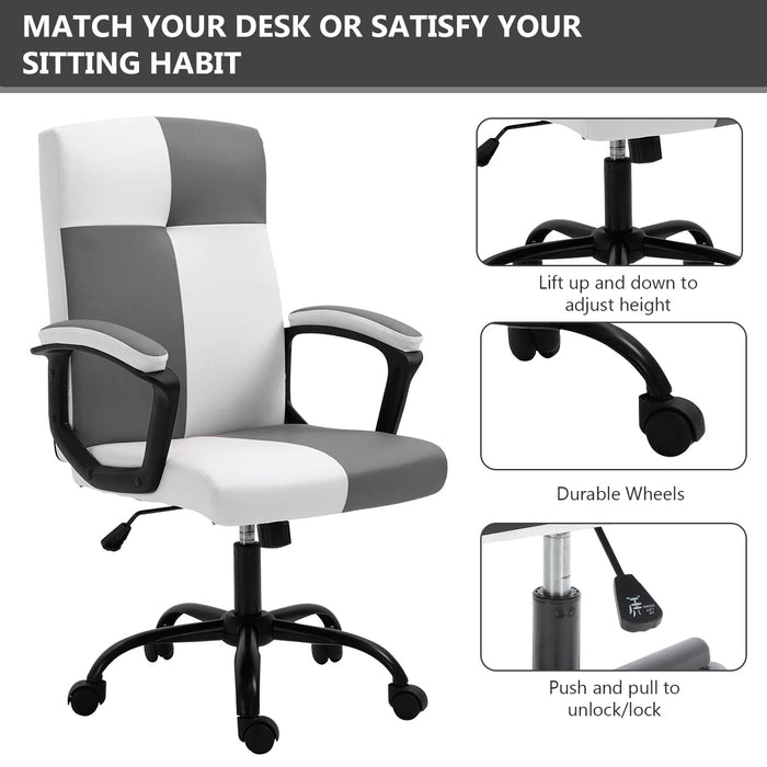 Office Chair, High Back Ergonomic Computer Chair for Big and Tall People, Adjustable Home Office Study Chair with Armrests and Rolling Wheels
