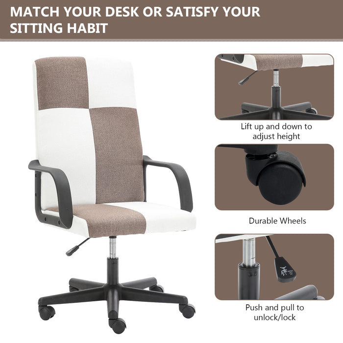 Office Chair, High Back Ergonomic Computer Chair for Big and Tall People, Adjustable Home Office Study Chair with Armrests and Rolling Wheels