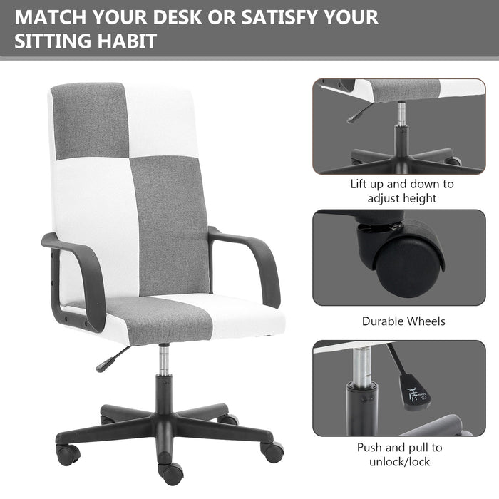 Office Chair, High Back Ergonomic Computer Chair for Big and Tall People, Adjustable Home Office Study Chair with Armrests and Rolling Wheels