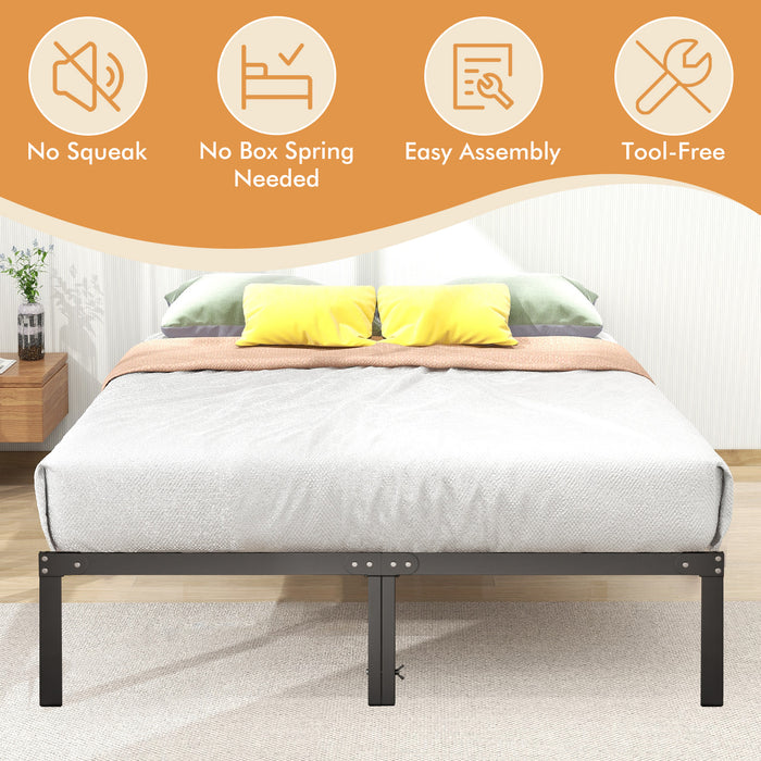 Blorly Full Size Metal Platform Bed Frame,Noise Free,No Spring Needed,Easy Assembly,Solid and Practice,Black