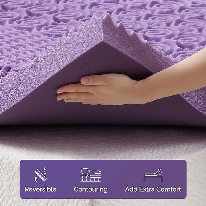 Gel Memory Foam Mattress Topper, Bed Topper for Queen Size Bed