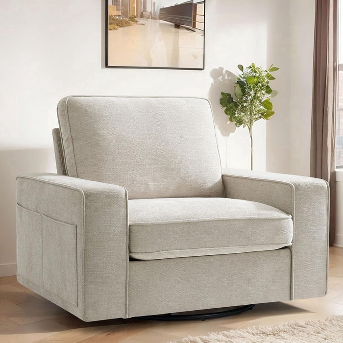 Taoset Accent Chair, 26.4" Futon Sofa, Upholstered Sofa with Side Pockets