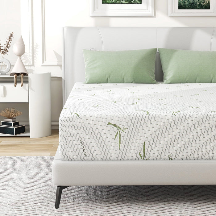 King Mattress, 10 inch Green Tea Gel Memory Foam Mattress in a box , Medium-Firm