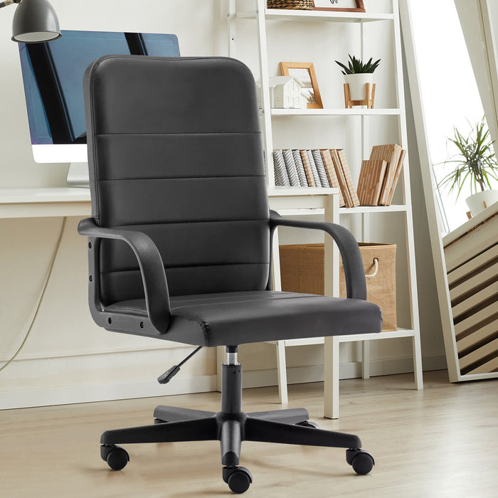 Blorly Classic Office Chair, Computer Desk Chairs, Executive Breathable Leather Chair with Adjustable High