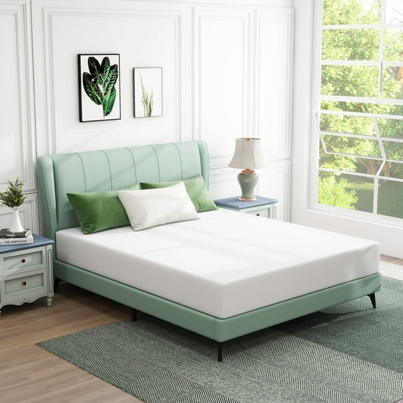 Beddle Mattress Bed in a Box, 6/8/10/12" Cooling Green-Tea Gel Memory Foam Mattress with Graphene Fabric Cover