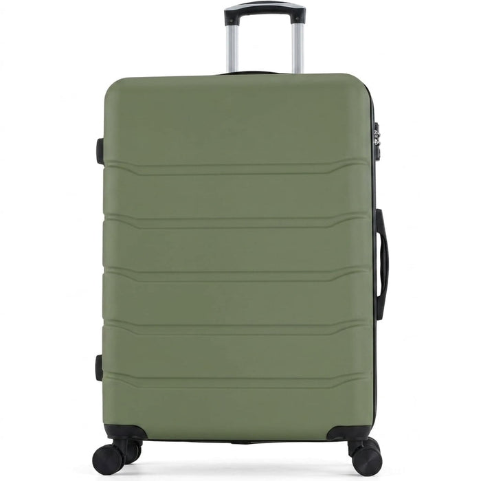 Nextay 24 Inch Hard Shell ABS Carry On Luggage, Expandable Rolling Suitcase with Double Spinner Wheels & TSA Lock, Green