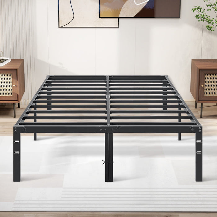 Blorly Queen Size Bed Frame Classic Metal Bed Frame Foundation with Under Bed Storage/No Box Spring Needed