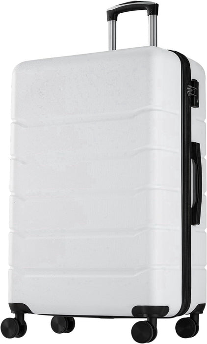 Nextay Carry on Luggage, Hardshell Lightweight Suitcase with Double Spinner Wheels and TSA Lock, 24 Inch,White