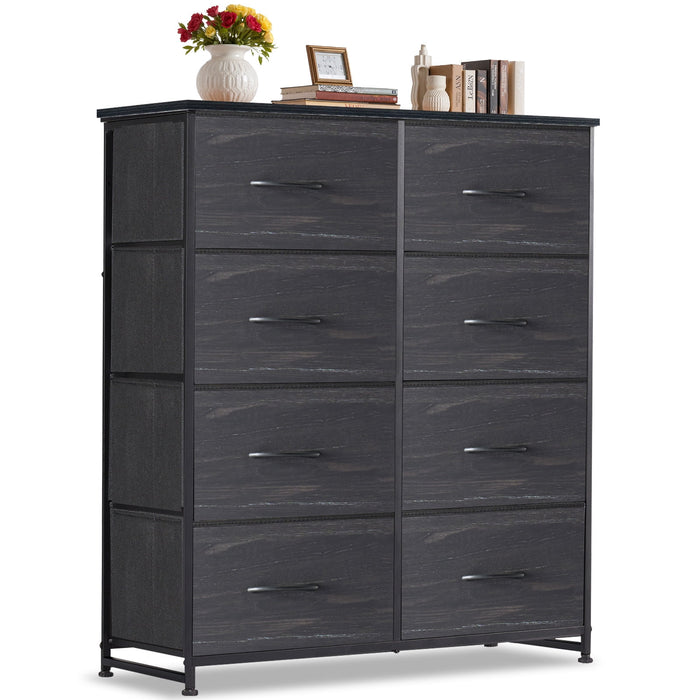Betcozy 8-Drawer Dresser, Clothes Dresser Tower & Classification Storage for Bedroom, Living Room, Black