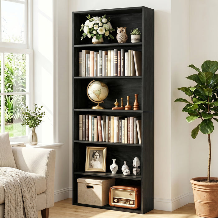 TINKLE WELL 3-Tier Bookshelf, Open Bookcase and Bookshelves, 29 Inch Tall Freestanding Display Storage Shelf, Floor Standing Shelves for Home Office, Living Room