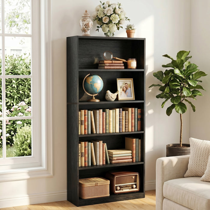 TINKLE WELL 3-Tier Bookshelf, Open Bookcase and Bookshelves, 29 Inch Tall Freestanding Display Storage Shelf, Floor Standing Shelves for Home Office, Living Room