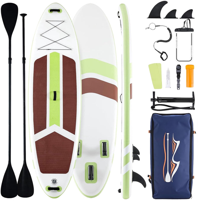 Taoset Paddle Board, Inflatable Stand Up Paddleboard Ultra-Light for Adults, Beginners and Experienced Surfers, Non-Slip, Premium SUP Paddleboard Accessories, Green